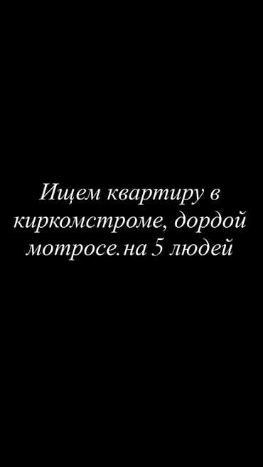 pro group: Ищем квартиру в районе Киркомстроя, Дордой Мотросе. Необходима — 1