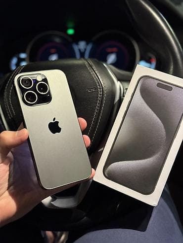 IPhone 15 Pro, Новый, 256 ГБ, Black Titanium, Коробка, 100 %