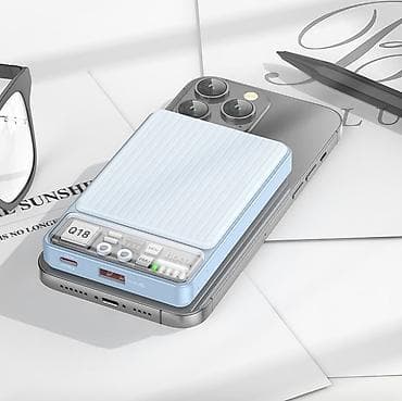 usb lightning: Hoco Q18 — компактный магнитный power bank с беспроводной зарядкой — 6