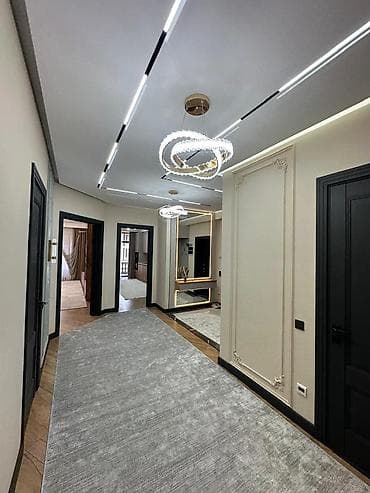 Квартиры: 3 комнаты, 116 м², Асанбай мкр Элитка, 13 этаж, Дизайнерский ремонт — 2