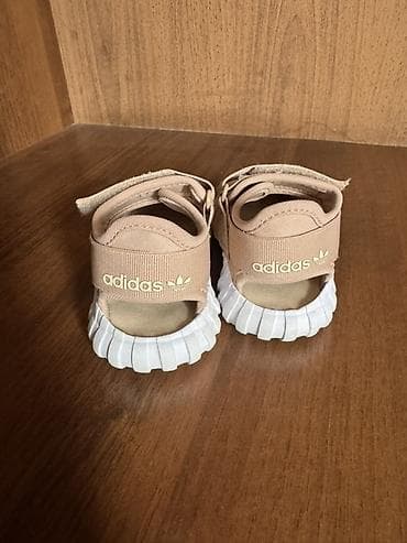 Балдардын кийим-кечелери жана бут кийимдери: Детские сандалии adidas Originals - Цвет: бежевый (нюд) с белой — 5