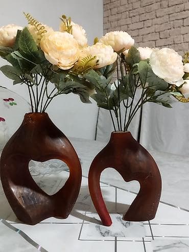 4 pot: Декоративные вазы-пара «Сердце» - Набор из двух настольных ваз с — 2