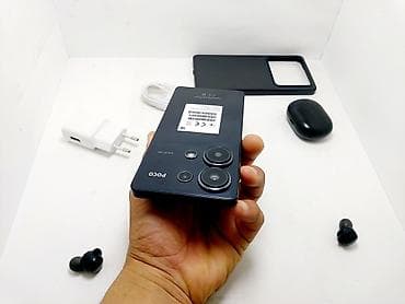pixel fold: Poco M6 Pro, Б/у, 256 ГБ, цвет - Черный, 1 SIM, 2 SIM, eSIM — 10