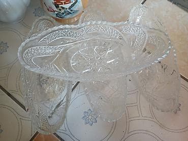 Набор овальных стеклянных салатниц/вазелёк (4 шт.) - Материал