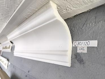 Потолочный карниз (молдинг) из пенополистирола, модель Q80/120. -