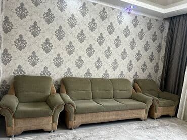 королевский диван: ТОРГ ИМЕЕТСЯ !!! Гостиный комплект мягкой мебели: диван + два кресла — 1