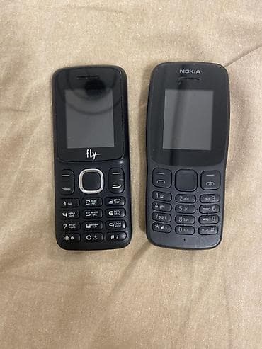 комбо 3 в 1: Два кнопочных мобильных телефона 1) Fly (черный) - Компактный корпус — 1