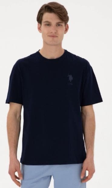 Пальто: Мужская футболка, L, Us Polo Assn, Новый, цвет - Синий, Самовывоз, Платная доставка — 1