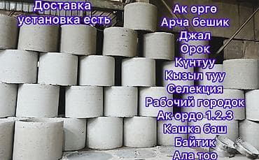 Железобетонные изделия для колодцев и септиков - Кольца ЖБИ разных