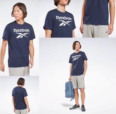 Футболкалар: REEBOK. Футболка Reebok с большим логотипом. ДЛЯ ПОВСЕДНЕВНОЙ НОСКИ ИЗ — 5