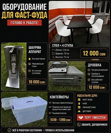 фасфуд: Продажа бизнеса Фастфуд : Шаурма, Вместе с: Оборудование и мебель — 2
