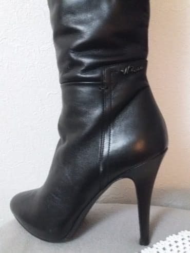 купить сапоги женские зимние кожаные италия: Сапожки итальянские кожа, мех на 38 ножку — 2