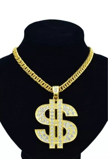 Кулон подвеска со стразами, цвет золото, серебро, с цепочкой, без