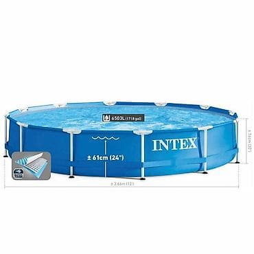 Спорт и отдых: 366/76см. Intex 28210 Каркасный бассейн Metal Frame, 6503л Сборный — 7
