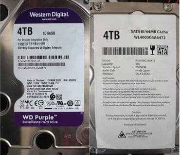 накопители китай: Маалымат алып жүрүүчү, Колдонулган, HDD, 4 ТБ, 3.5", ПК үчүн — 1