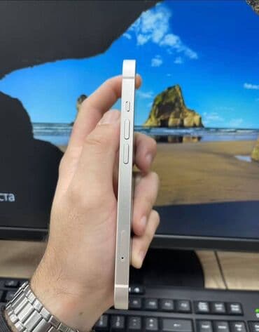 купить айфон 5 с: IPhone 13, Колдонулган, 128 ГБ, White Titanium, Коргоочу айнек, Кабель, 71 % — 5