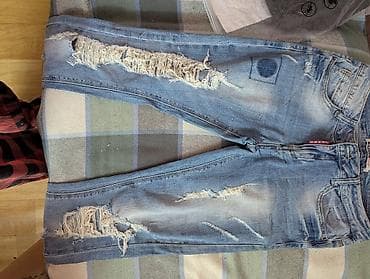 jean: Джинсы RFAFA JEANS, светло‑синяя варка - Модель: рваные/дистресс, с — 1