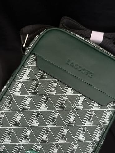 барсетка лакост: Сумка через плечо Lacoste, компактный формат. - Цвет: тёмно‑зелёный - — 2