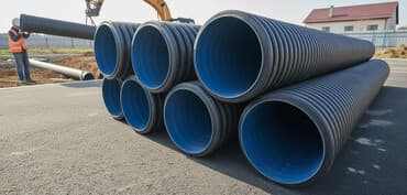 Труба для канализации Магистральная, Материал: Полиэтилен низкого давления (ПНД)
