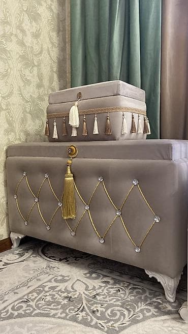 Сундуки: Сундук, Б/у, Для белья, Дерево, Самовывоз, цвет - Серый — 2