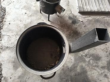 казан кебаб: Металлическая уличная печь (буржуйка) под дрова/уголь с модульной — 6