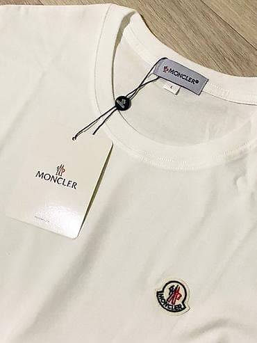 Мужская одежда: Мужская футболка, L, XL, Moncler, Новый, цвет - Белый, Бесплатная доставка — 3