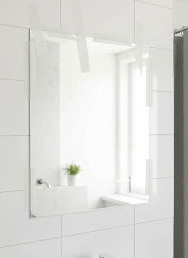 Зеркало безрамное, настенное, прямоугольное. Особенности: - Чистая