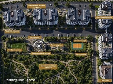 platinum park: 1 комната, 48 м², Элитка, 4 этаж, Готовая ПСО (под самоотделку) — 4