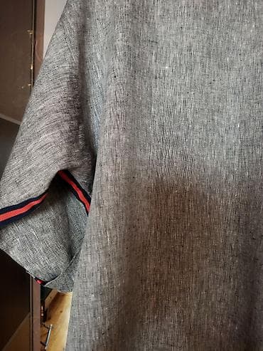 женский халат: Халат- накидка бохо стиль, лён 100% новый, Индия длина 110 см — 7