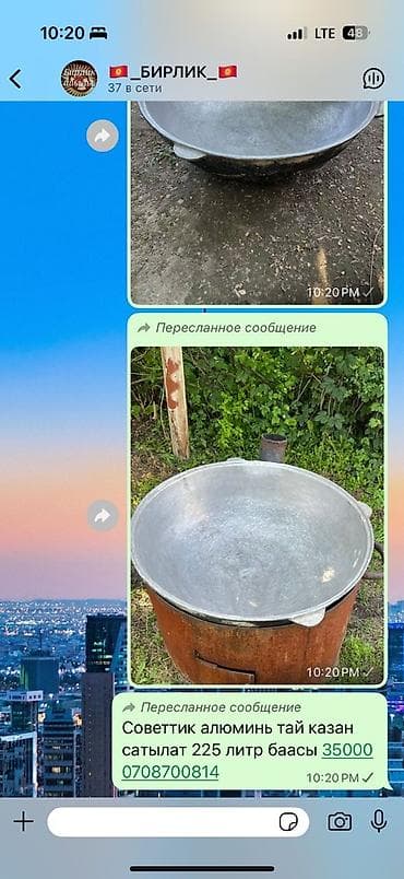 Дом и сад: Алюминиевый тай-казан большого объема — 225 литров. - Материал — 1