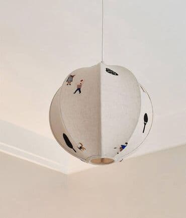 гирлянда штора 3х3: Датская люстра в кремовом цвете 🌳 Изготовленная из хлопковых и льняных — 1