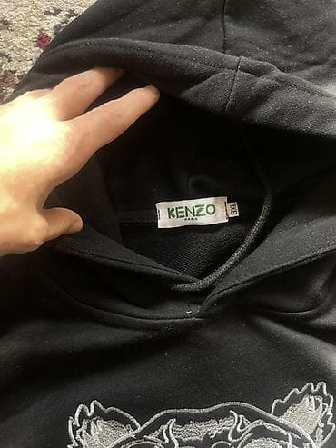 Худи Kenzo Paris с фирменной вышивкой тигра - Цвет: чёрный - — 3