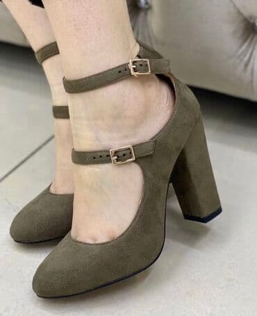 женские брендовые туфли недорого: Туфли, цвет хаки, новые — 1