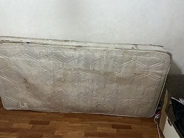Мебель: Спальный матрас, Б/у, Односпальный, Корея, Пружинный, Жаккард, Матрасы средней жесткости, Самовывоз — 2