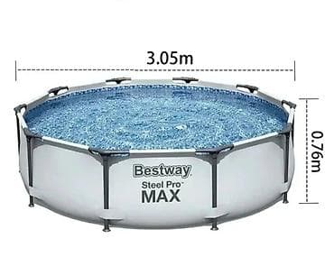 Спорт и хобби: Каркасный бассейн Bestway Steel Pro MAX Сапатту бассейн издеп — 1