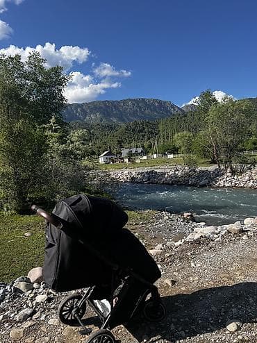 rant коляски: Коляска, Другой бренд, цвет - Черный, Б/у, Самовывоз — 1