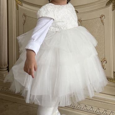 Платья: Детское платье, цвет - Белый — 1