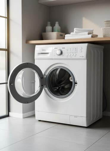 Стиральная машина Midea, Б/у, Автомат, До 6 кг, Полноразмерная