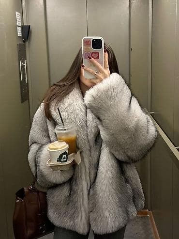 эко шубы под норку: Шуба, Короткая модель, L — 2