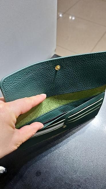 apple eatch: Элегантный женский кошелёк-клатч из зернистой натуральной кожи, цвет — — 2