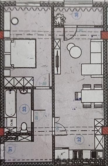 арт сити элит хаус: 1 комната, 5644 м², Элитка, 3 этаж, ПСО (под самоотделку) — 2