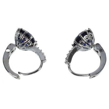 где можно купить орбизы: ✨ Элегантные серьги У с глубоким синим камнем ✨ Изысканные серьги с — 3