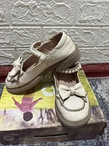 dunk low: Детские туфли для девочки (2 пары) 1) Кремово‑белые туфли с бантом - — 2