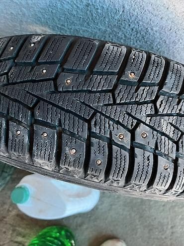 химичиска авто: Зимняя шипованная шина 185/60 R15. Два летние два зимный шипованый без — 3