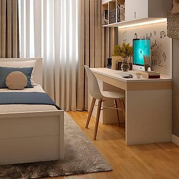 Стол жана отургуч комплекттери: Буйрутма эмеректер, Уктоочу бөлмө, Ашкана гарнитурасы, Шкаф, Керебет — 2