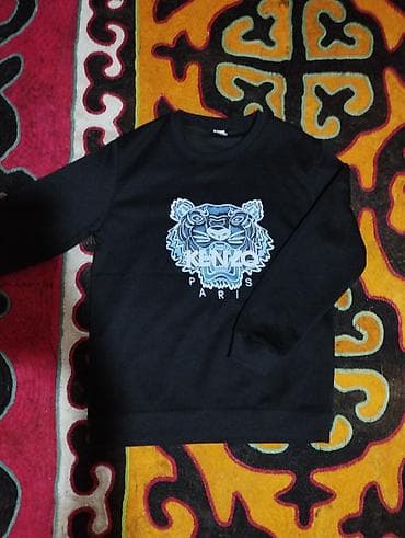 Свитшот с принтом KENZO Paris - Цвет: черный - Дизайн: крупный