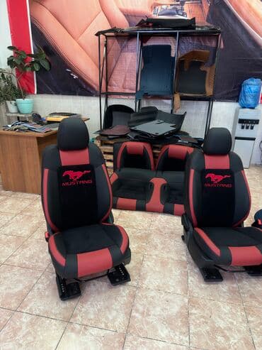 очень нужны: Чехлы Экокожа, цвет - Красный, Ford, Новый, Самовывоз — 2