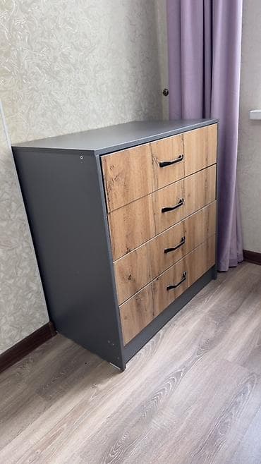 Комод для одежды, Без зеркала, Дерево, цвет - Серый