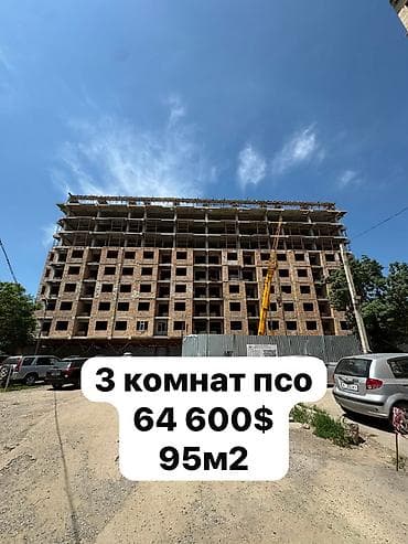 flats on rent: 3 комнаты, 95 м², Элитка, 8 этаж, Готовая ПСО (под самоотделку) — 1