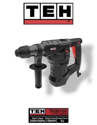 Инструменты: Перфоратор TEH TH3515V Мощный сетевой перфоратор для бурения и — 1